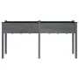 Jardinera con forro madera maciza de abeto gris 161x45x76 cm de vidaXL, Maceteros y jardineras - Ref: Foro24-364238, Precio: ...