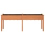 Jardinera con forro madera maciza de abeto marrón 203x53x76 cm de vidaXL, Maceteros y jardineras - Ref: Foro24-364240, Precio...
