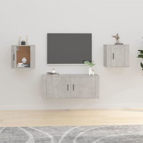 Muebles para TV de pared 2 uds gris hormigón 40x34,5x40 cm en Muebles TV | Comprar online en Foru.es