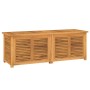 Caja de almacenaje de jardín con bolsa teca maciza 150x50x53 cm de vidaXL, Cajas de almacenaje para exteriores - Ref: Foro24-...