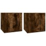Muebles para TV de pared 2 uds roble ahumado 40x34,5x40 cm en Muebles TV | Comprar online en Foru.es
