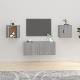 Muebles para TV de pared 2 uds gris Sonoma 40x34,5x40 cm en Muebles TV | Comprar online en Foru.es