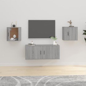 Muebles para TV de pared 2 uds gris Sonoma 40x34,5x40 cm en Muebles TV | Comprar online en Foru.es