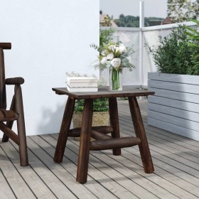 Mesa auxiliar madera maciza abeto 49x49x50 cm de vidaXL, Sofás modulares de exterior - Ref: Foro24-363352, Precio: 44,01 €, D...