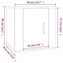 Mueble para TV de pared roble marrón 40x34,5x40 cm en Muebles TV | Comprar online en Foru.es