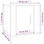 Muebles para TV de pared 2 uds roble marrón 40x34,5x40 cm en Muebles TV | Comprar online en Foru.es