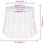Pantalla para lámpara de techo mimbre blanco Ø25x17 cm de vidaXL, Pantallas para lámparas - Ref: Foro24-364366, Precio: 19,12...