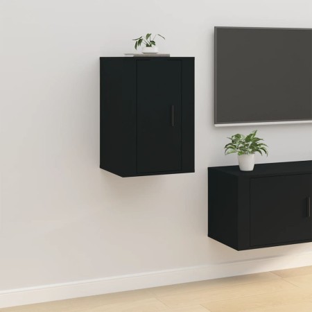 Mueble para TV de pared negro 40x34,5x60 cm en Muebles TV | Comprar online en Foru.es