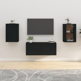 Muebles para TV de pared 2 uds negro 40x34,5x60 cm en Muebles TV | Comprar online en Foru.es