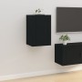 Muebles para TV de pared 2 uds negro 40x34,5x60 cm en Muebles TV | Comprar online en Foru.es