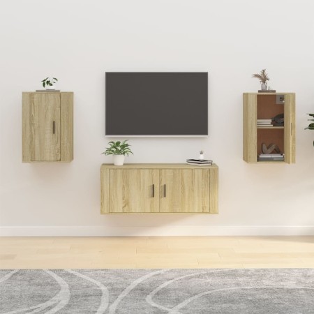 Muebles para TV de pared 2 uds roble Sonoma 40x34,5x60 cm en Muebles TV | Comprar online en Foru.es