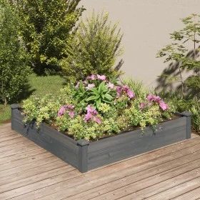 Planter box with solid brown fir wood lining 120x120x25cm by vidaXL, Pots and planters - Ref: Foro24-364294, Price: 65,62 €, ...