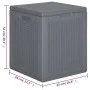 Caja de almacenaje para jardín PP aspecto de ratán gris 90 L de vidaXL, Cajas de almacenaje para exteriores - Ref: Foro24-364...
