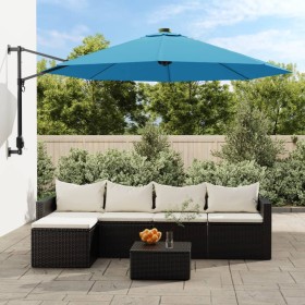 Sombrilla de pared azul mar 290 cm de vidaXL, Sombrillas - Ref: Foro24-362890, Precio: 108,84 €, Descuento: %