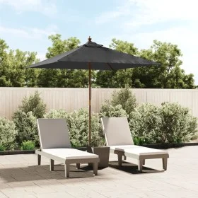 Sombrilla jardín poste de madera gris antracita 198x198x231 cm de vidaXL, Sombrillas - Ref: Foro24-363185, Precio: 45,62 €, D...