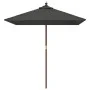 Sombrilla jardín poste de madera gris antracita 198x198x231 cm de vidaXL, Sombrillas - Ref: Foro24-363185, Precio: 45,62 €, D...
