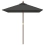 Sombrilla jardín poste de madera gris antracita 198x198x231 cm de vidaXL, Sombrillas - Ref: Foro24-363185, Precio: 46,50 €, D...