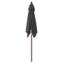 Sombrilla jardín poste de madera gris antracita 198x198x231 cm de vidaXL, Sombrillas - Ref: Foro24-363185, Precio: 45,62 €, D...
