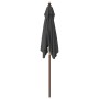 Sombrilla jardín poste de madera gris antracita 198x198x231 cm de vidaXL, Sombrillas - Ref: Foro24-363185, Precio: 46,50 €, D...