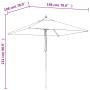 Sombrilla jardín poste de madera gris antracita 198x198x231 cm de vidaXL, Sombrillas - Ref: Foro24-363185, Precio: 46,50 €, D...