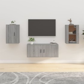 Muebles para TV de pared 2 uds gris Sonoma 40x34,5x60 cm en Muebles TV | Comprar online en Foru.es