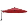 Sombrilla de pared rojo brillante 290 cm de vidaXL, Sombrillas - Ref: Foro24-362891, Precio: 92,34 €, Descuento: %