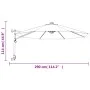 Sombrilla de pared rojo brillante 290 cm de vidaXL, Sombrillas - Ref: Foro24-362891, Precio: 92,34 €, Descuento: %