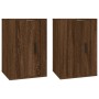 Muebles para TV de pared 2 uds roble marrón 40x34,5x60 cm en Muebles TV | Comprar online en Foru.es