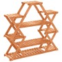 Soporte para flores de madera maciza abeto 110x25x105 cm de vidaXL, Soportes para macetas - Ref: Foro24-362878, Precio: 45,36...