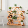 Soporte para flores de madera maciza abeto 110x25x105 cm de vidaXL, Soportes para macetas - Ref: Foro24-362878, Precio: 45,36...