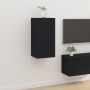 Mueble para TV de pared negro 40x34,5x80 cm en Muebles TV | Comprar online en Foru.es