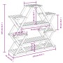 Soporte para flores de madera maciza abeto 110x25x105 cm de vidaXL, Soportes para macetas - Ref: Foro24-362878, Precio: 45,36...
