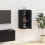 Mueble para TV de pared negro 40x34,5x80 cm en Muebles TV | Comprar online en Foru.es