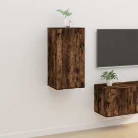 Mueble para TV de pared roble ahumado 40x34,5x80 cm en Muebles TV | Comprar online en Foru.es