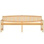 Banco de jardín madera maciza de teca 228x59,5x90 cm de vidaXL, Bancos de jardín - Ref: Foro24-364411, Precio: 320,35 €, Desc...
