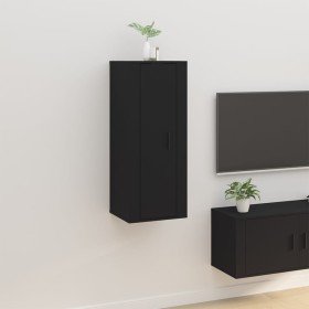 Mueble para TV de pared negro 40x34,5x100 cm en Muebles TV | Comprar online en Foru.es