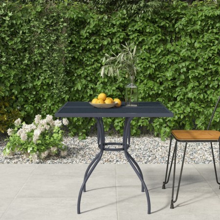 Mesa de jardín malla de acero gris antracita 80x80x72,5 cm de vidaXL, Mesas de jardín - Ref: Foro24-362731, Precio: 109,57 €,...