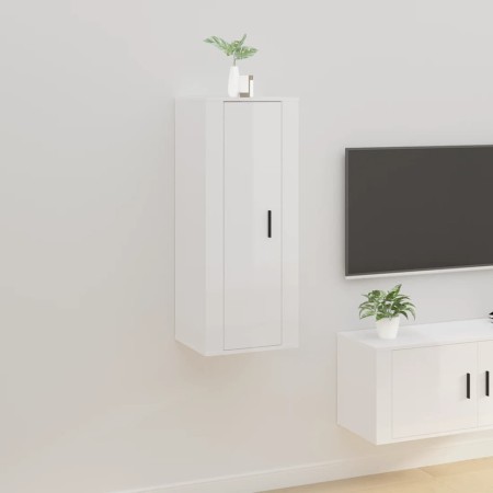 Mueble para TV de pared blanco brillante 40x34,5x100 cm en Muebles TV | Comprar online en Foru.es