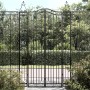 Puerta de jardín de hierro forjado negro 121x8x200 cm de vidaXL, Puertas de jardín - Ref: Foro24-363434, Precio: 205,12 €, De...