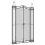 Puerta de jardín de hierro forjado negro 121x8x200 cm de vidaXL, Puertas de jardín - Ref: Foro24-363434, Precio: 205,12 €, De...