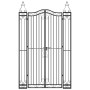 Puerta de jardín de hierro forjado negro 121x8x200 cm de vidaXL, Puertas de jardín - Ref: Foro24-363434, Precio: 205,12 €, De...