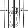 Schwarzes schmiedeeisernes Gartentor 121x8x200 cm von vidaXL, Gartentore - Ref: Foro24-363434, Preis: 200,87 €, Rabatt: %