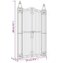 Puerta de jardín de hierro forjado negro 121x8x200 cm de vidaXL, Puertas de jardín - Ref: Foro24-363434, Precio: 205,12 €, De...