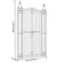 Schwarzes schmiedeeisernes Gartentor 121x8x200 cm von vidaXL, Gartentore - Ref: Foro24-363434, Preis: 200,87 €, Rabatt: %