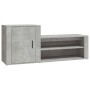 Mueble zapatero madera contrachapada gris hormigón 130x35x54 cm en Zapateros y organizadores de calzado | Comprar online en Foru