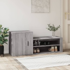 Mueble zapatero madera contrachapada gris Sonoma 130x35x54 cm en Zapateros y organizadores de calzado | Comprar online en Foru.e