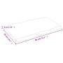 Tablero de mesa madera maciza borde natural 80x50x(2-4) cm de vidaXL, Tableros para mesas - Ref: Foro24-363876, Precio: 63,27...