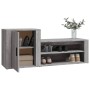 Mueble zapatero madera contrachapada gris Sonoma 130x35x54 cm en Zapateros y organizadores de calzado | Comprar online en Foru.e