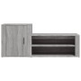 Mueble zapatero madera contrachapada gris Sonoma 130x35x54 cm en Zapateros y organizadores de calzado | Comprar online en Foru.e