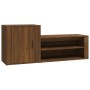 Mueble zapatero madera contrachapada roble marrón 130x35x54 cm en Zapateros y organizadores de calzado | Comprar online en Foru.